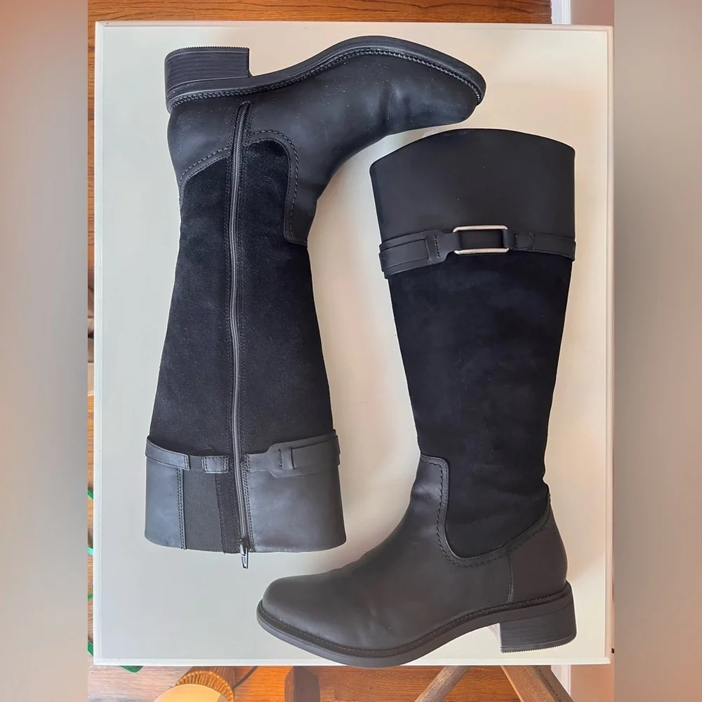 Clarks Black Riding Boots